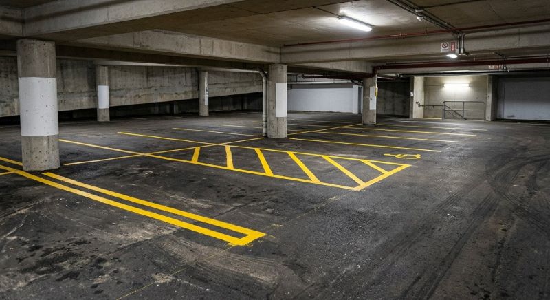 Concrete Parking Lot Striping in Orange County, CA